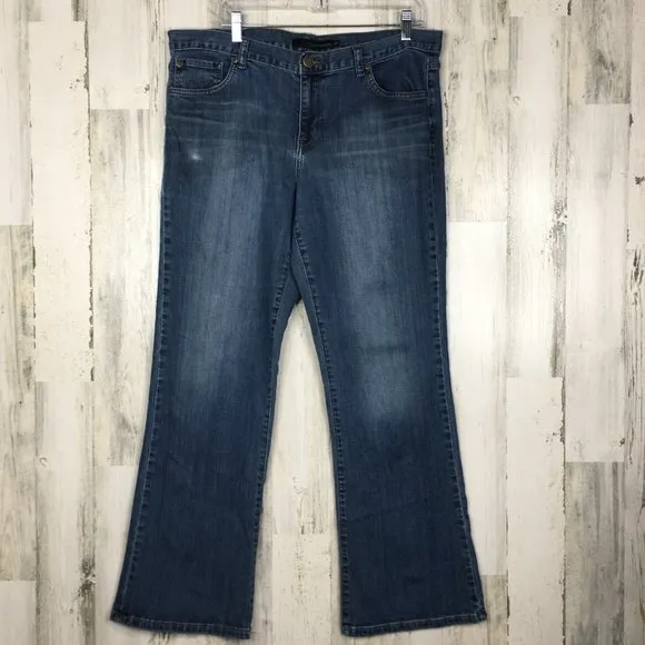 Calvin Klein Womens Blue Boot Cut Jeans Size 36/16
