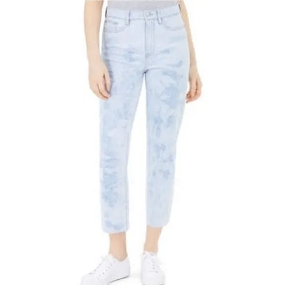 Calvin Klein High Rise Straight Jeans in Tie-Dye Effect Acid Wash
          
      NWT