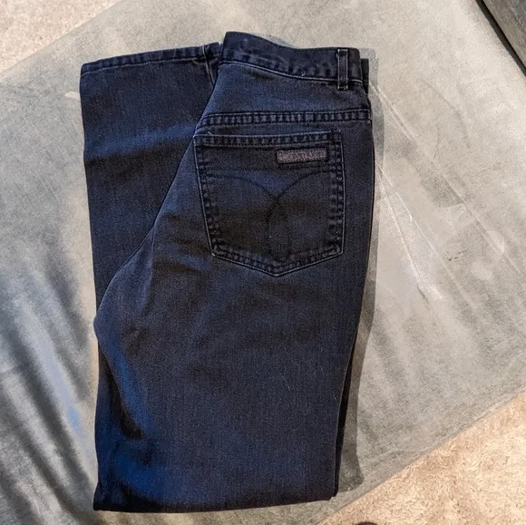 𝅺VINTAGE Calvin Klein High Rise Mom Jeans Dark wash Size 28