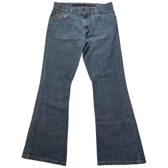 Vintage Calvin Klein Jeans Low Rise Flare Dark Stone Wash Y2K 80s 90s Jean Sz 11