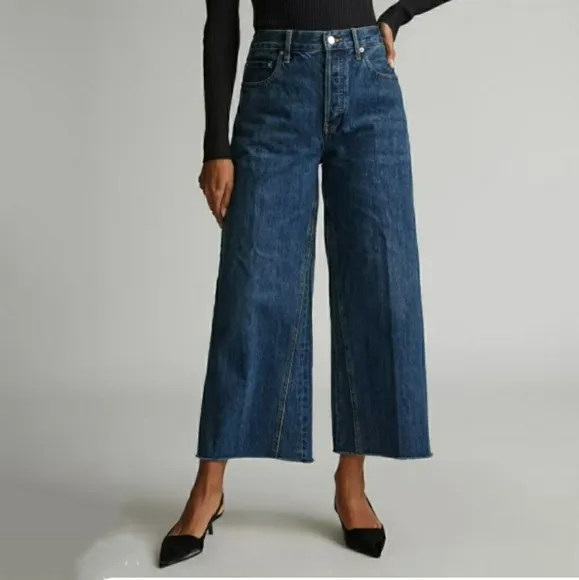 v i n t a g e : 90s Y2K Calvin Klein Wide Leg Capris SZ 12