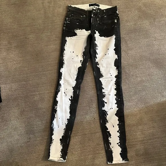 Calvin Rucker bleach- look skinny low rise jeans
