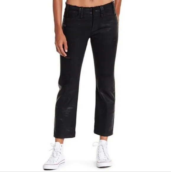 Calvin Rucker Baby Love Jeans Black Distressed Boyfriend