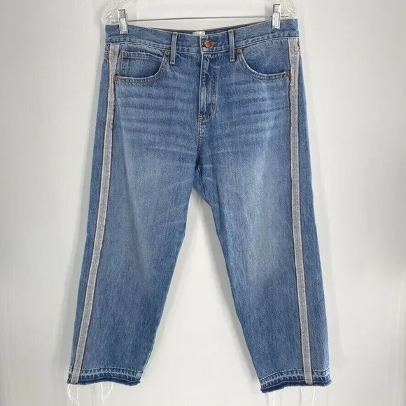And/Or Calvin Rucker La Brea Selvage Womens Jeans 30 Blue Denim Wide Leg Raw Hem