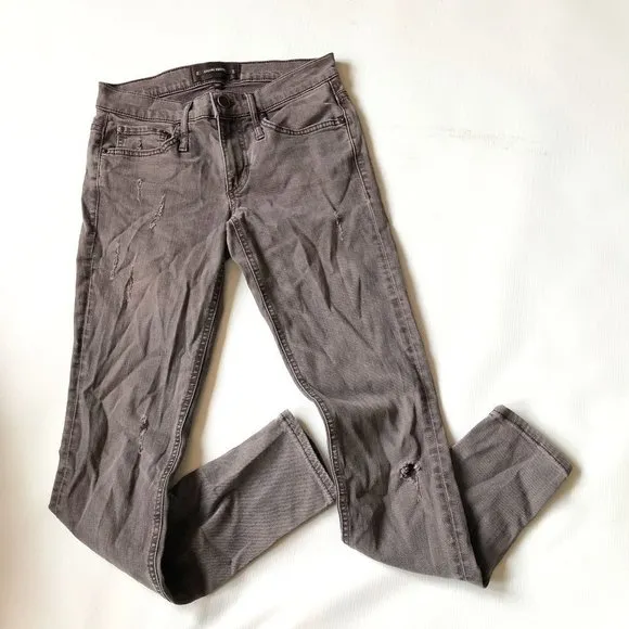 Calvin Rucker Get Down On It Skinny Low Rise Jeans 27 Distressed Black Jeans