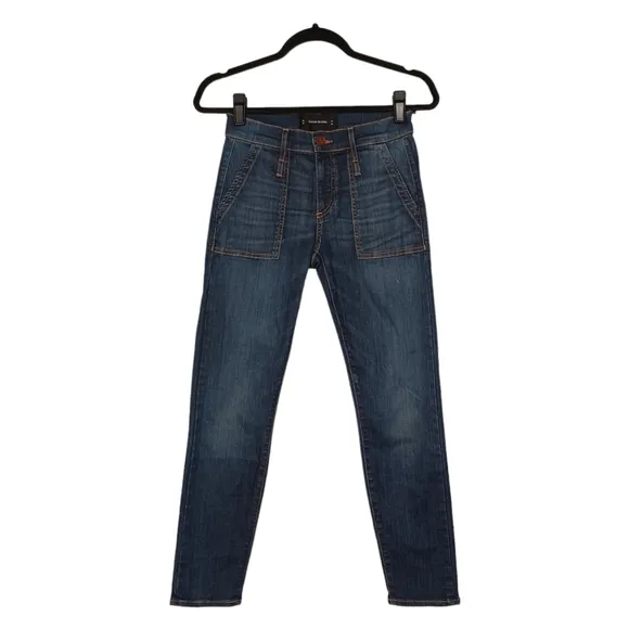 CALVIN RUCKER "True Love" Flare Dark Medium Blue Denim Jeans 24