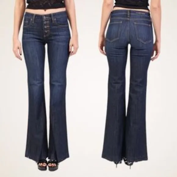 Carmar Jordan Exposed Buttons Flare Jeans