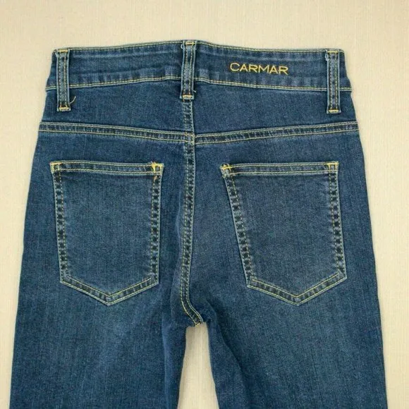 Carmar Mid Rise Flare Leg Jeans