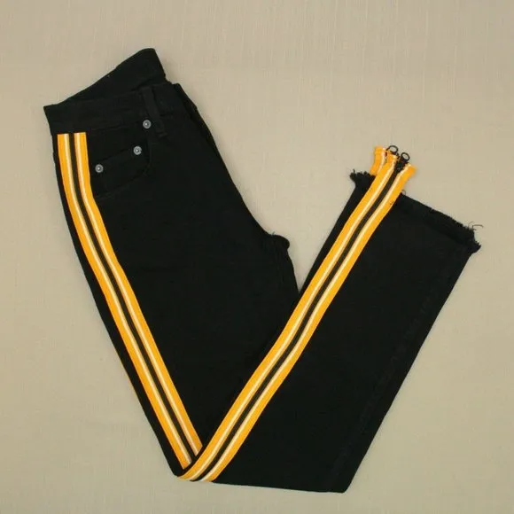 Carmar Mia Slim Jeans Women's Size 24 Mid Rise Side Zip Black Stretch Denim NWT
          
      NWT
