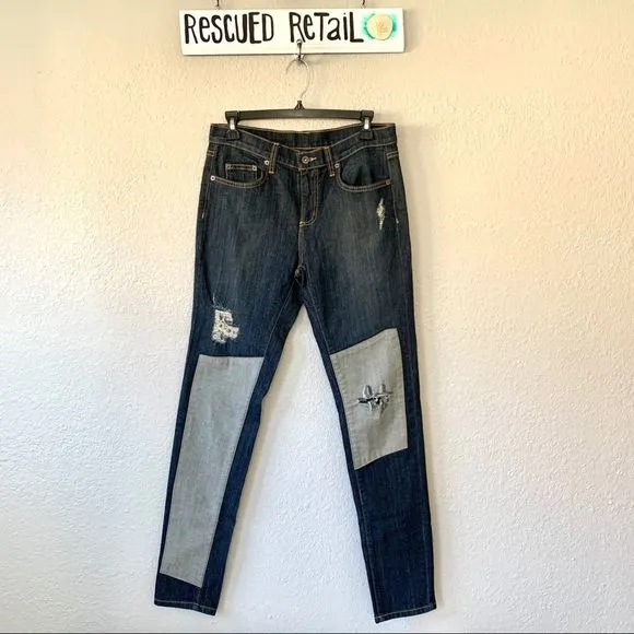 Carmar Denim Color Block Patched Distressed Jeans