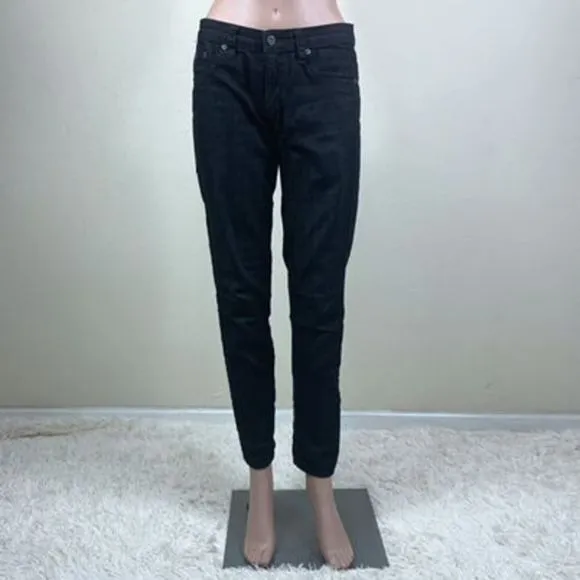 Carmar Women’s Size 27 Black Cotton Stretch Pockets Zip Fly Slim Fit Stretch Jea