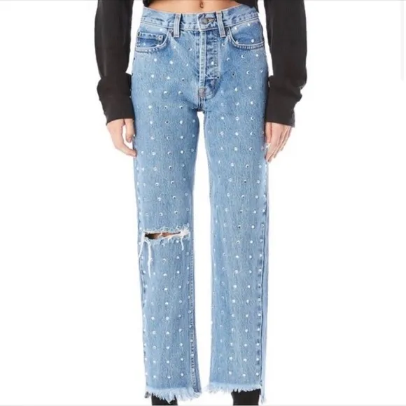 Carmar Emelia Astra Distressed Rhinestone Jeans