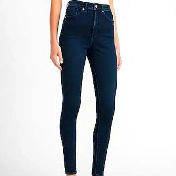 Carmar High-Rise Distressed Ryan Dark Indigo Wash Skinny Jeans Women's Size 25