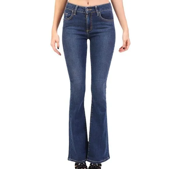 CARMAR Blue Bell Bottom Denim Jeans New With Tags Size 24
          
      NWT