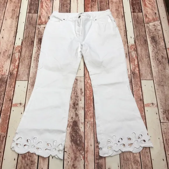 Celine White Cropped High Waist Jeans