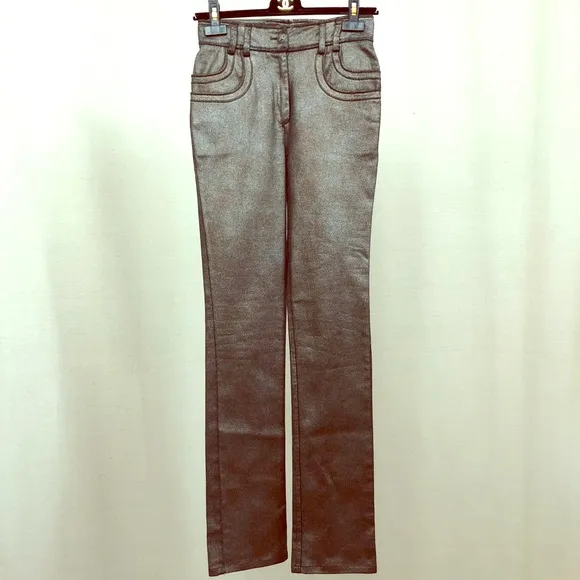 Chanel Metallic Bronze High Waisted Pants