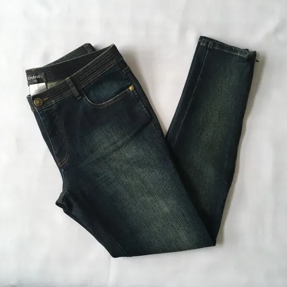 Chanel Denim Ankle Zip Jeans - Prefall 2014