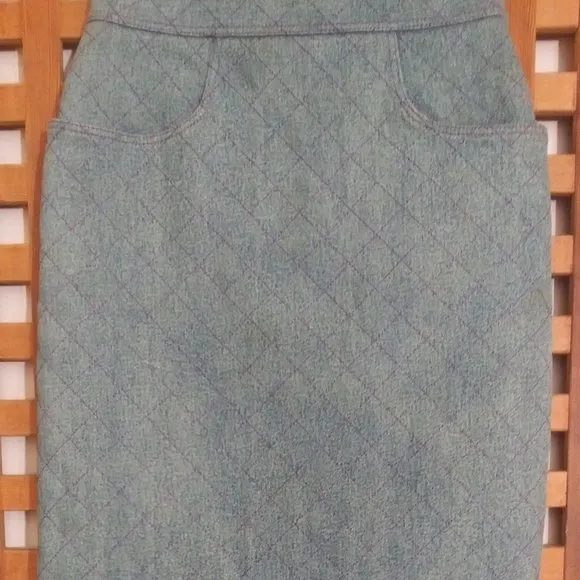 Chanel Denim Skirt Collection Size 40 Euro  4 US Waist13inHipPockettoPocket17in