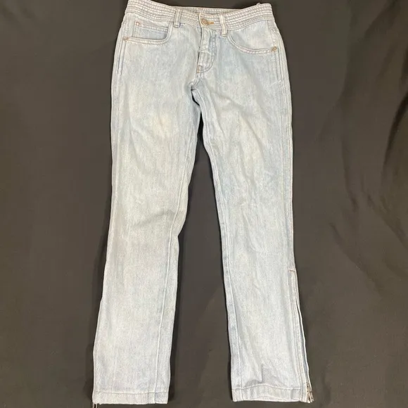 Chanel Women Blue Skinny Denim Jeans Made In Italy Size 34