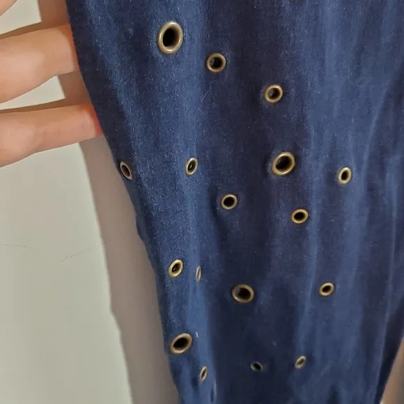 Charley 5.0 Casual Streetwear Dark Wash Blue Grommet Skinny Jeggings Size 27