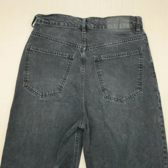 Cheap Monday Super High Waist Bez Black Out Jeans Women's Size 27 Fray Hem