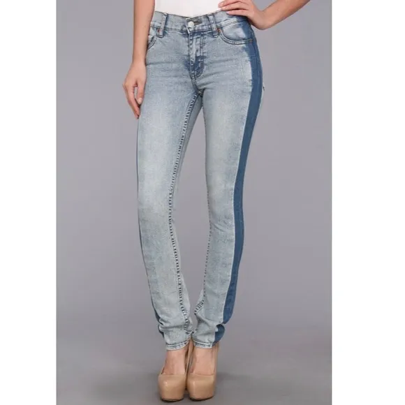 Cheap Monday Skinny Blue Striped Jeans