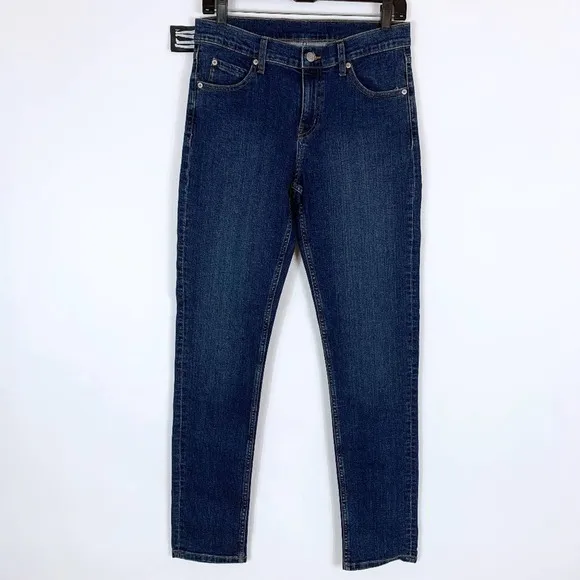 Cheap Monday Jeans 31 Tight Slim Fit Legs Unisex Mid Rise Organic Cotton Dark