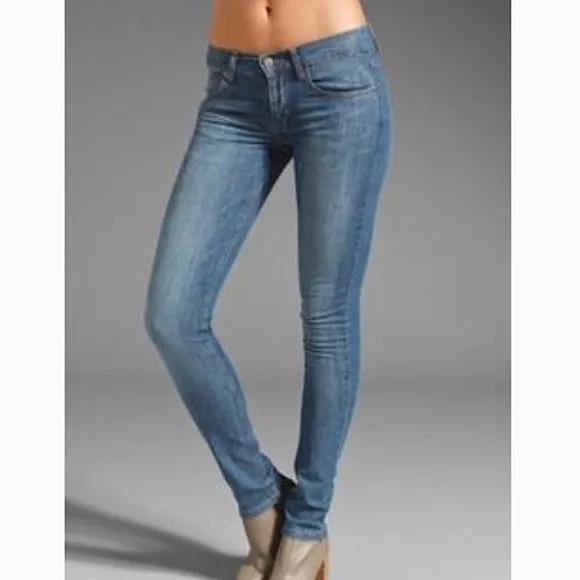 🌺 Cheap Monday Narrow Kassim Medium Wash Classic Skinny Jeans Size 25/32
