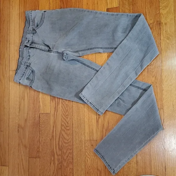 Cheap Monday 💀 Grey Jeans skinny stretch 30x34 Sz 10 💖 Y2K Vintage Stonewashed