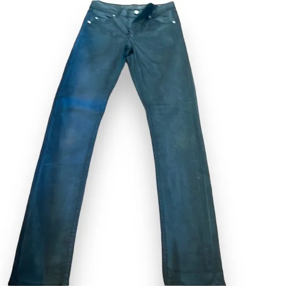 CHEAP MONDAY COATED JEANS 26x32 tight coated Iris Blue pants DEADSTOCK
          
      NWT