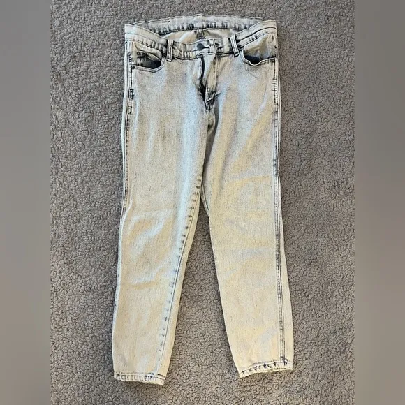 Acid wash skinny jeans
