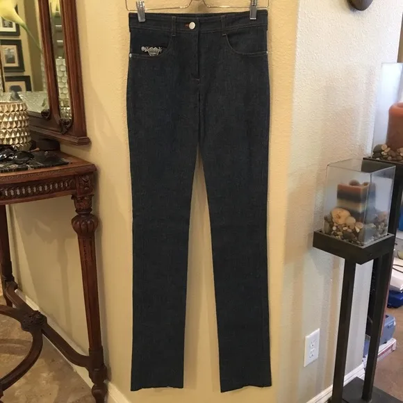 NWT~CHLOE Blue Denim Jeans w/ Chains Size 34-Made in France-Retail $395
          
      NWT