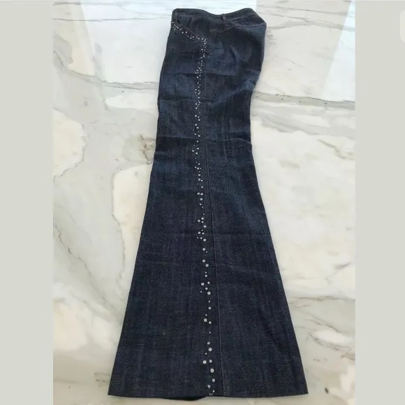 CHLOE DENIM STUDDED PANTS SIZE SIZE 4