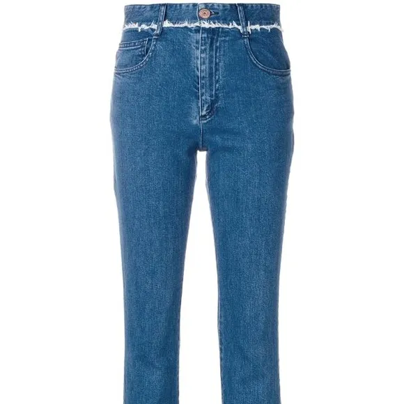 SEE BY CHLOE FRAYED TRIM JEANS