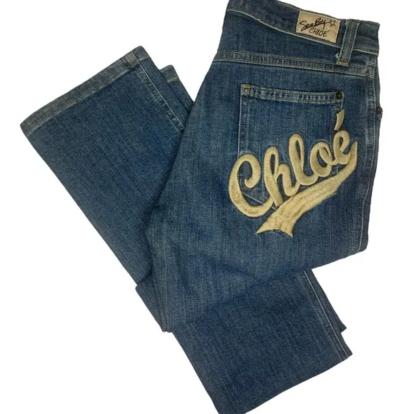 Chloe logo jeans