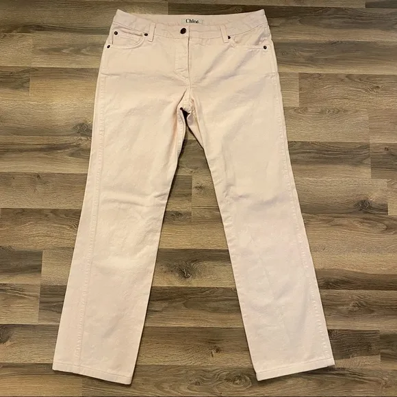 Chloé Blush Pink Straight Leg Jeans