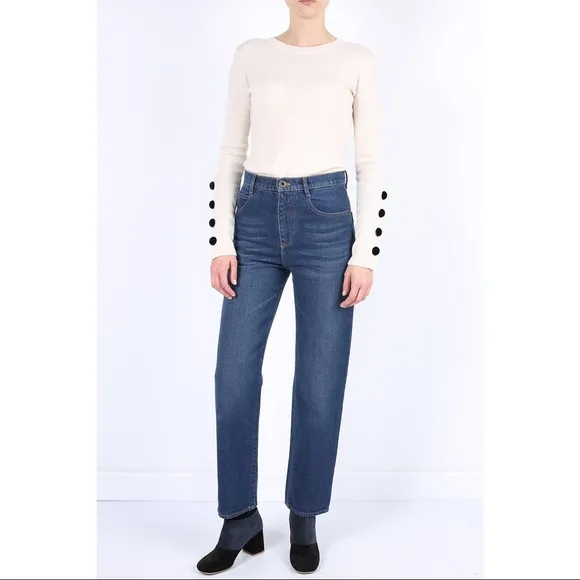 Chloe High-Waisted Jeans 100% Cotton Size 4 (FR 36)