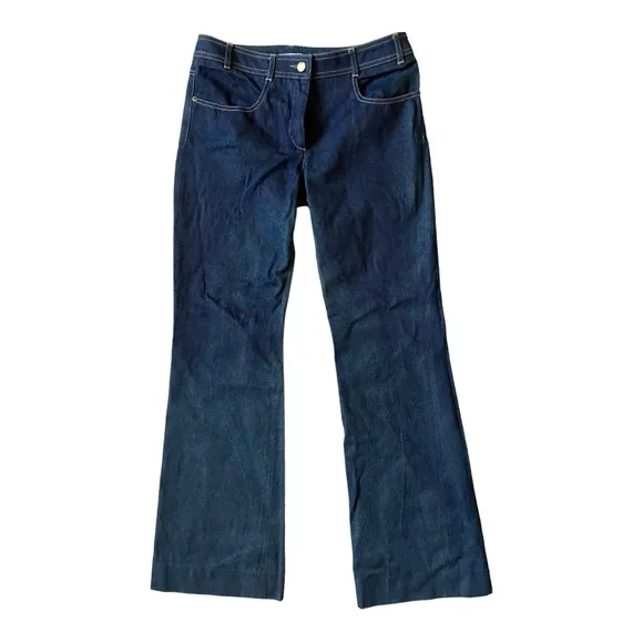 Chloe Boot Cut Denim Jeans 100% Cotton Made in France Size 40 (US 8)