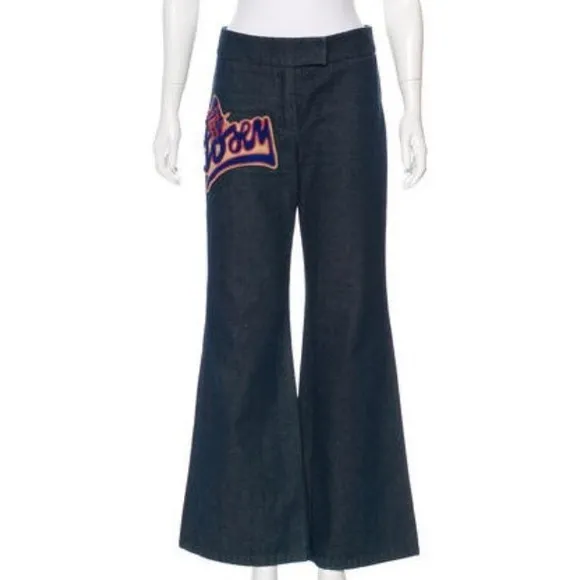 CHLOE vintage RARE FIND high-rise wide leg trouser jeans Size 36