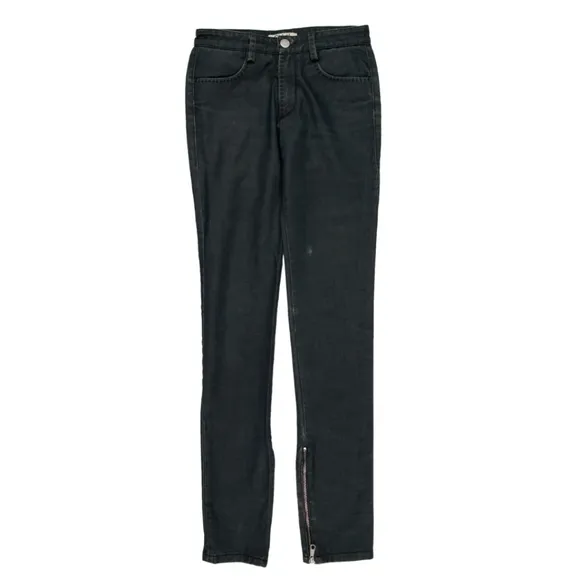Chloe Runway Cotton Wax Finish Skinny Leg Zipper Ankle Detail Jeans Pants Tall 2