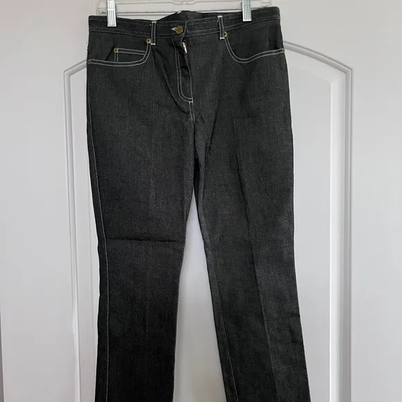 Chloe straight leg dark colored jeans