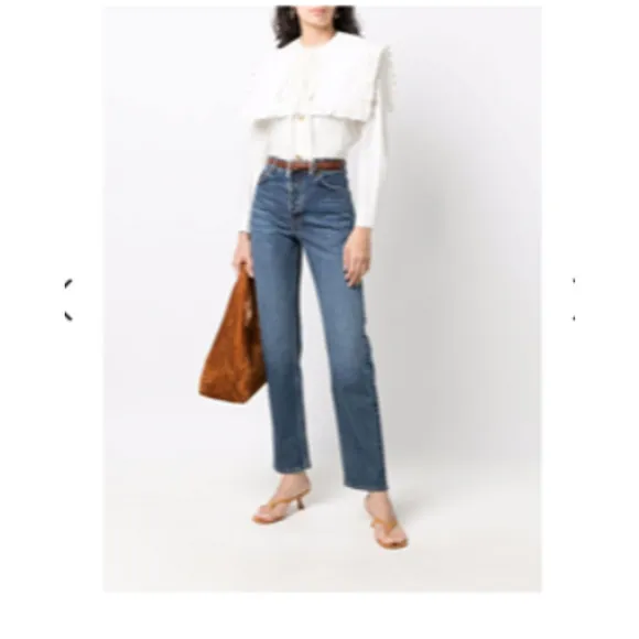 Chloe Medium Wash Straight Leg Jeans, EUC, US Size 2, MSRP $595