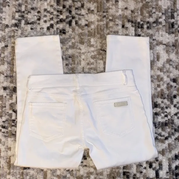 Chloe White Denim Cropped Jeans
