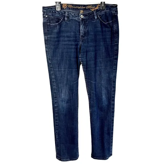 Christopher Blue Straight Leg Jeans