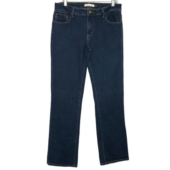 Christopher Blue Straight Leg Jeans Size 12 Dark Wash  Stretch 32.5” Inseam