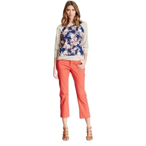 NWT CHRISTOPHER BLUE Crop Jeans Wide Leg Coral Orange Size 2
          
      NWT