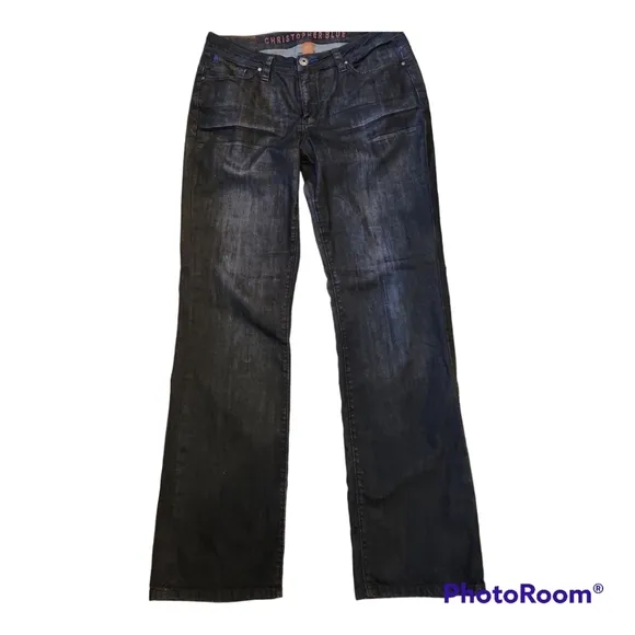 Christopher Blue Women's Dark Wash Jeans Straight Leg Size 12