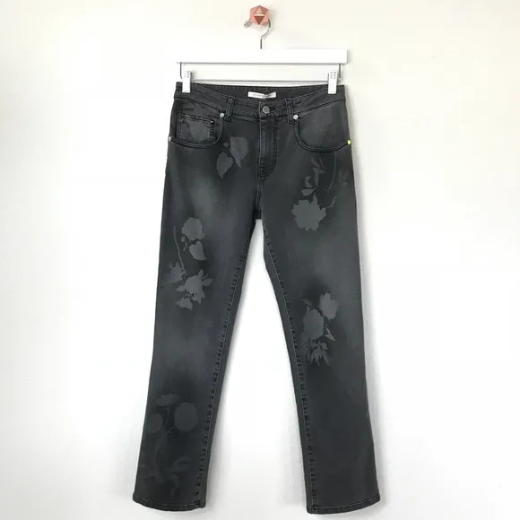 CHRISTOPHER KANE spray paint floral grey jeans
          
      NWT
