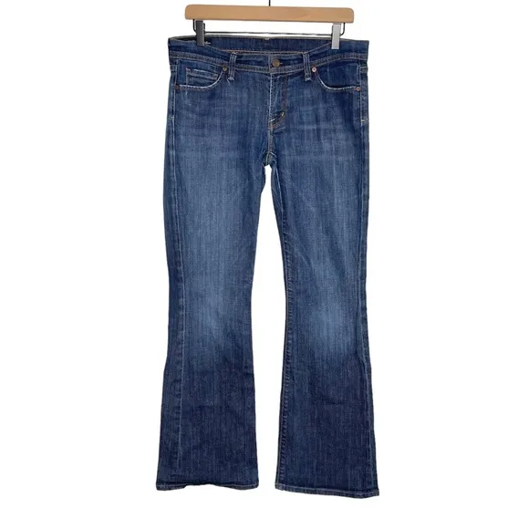 Citizens of Humanity Jeans 30 Ingrid 002 Low Waist Flare Stretch Denim Blue Jean