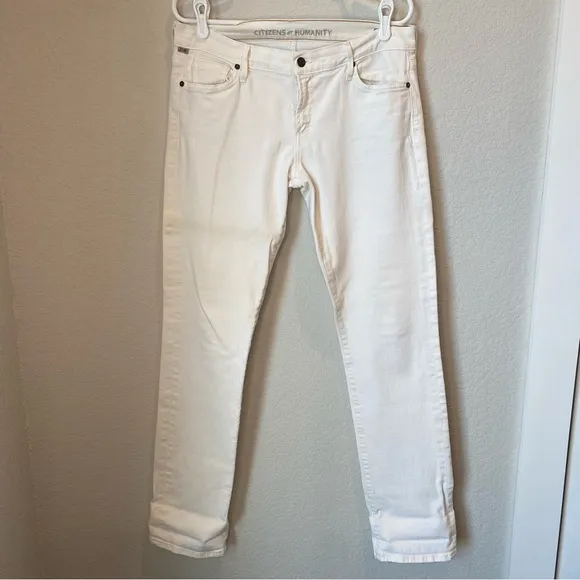 Citizens of Humanity Ava Low Rise Straight Leg Ecru White Jeans - Size 31 - EUC